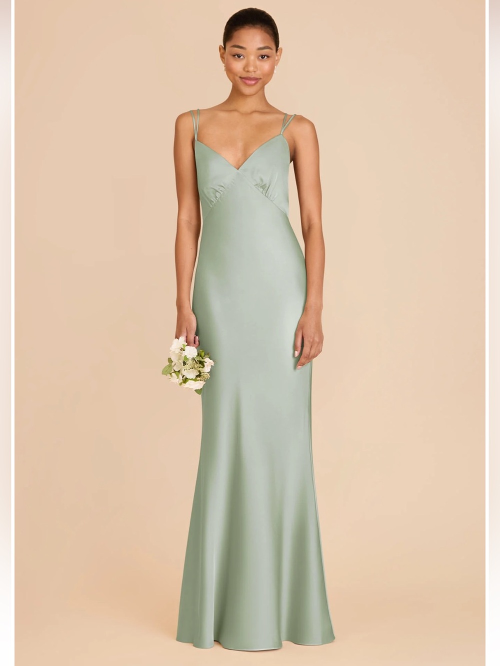 Birdy Grey Sage Green V-Neck Maxi Dress